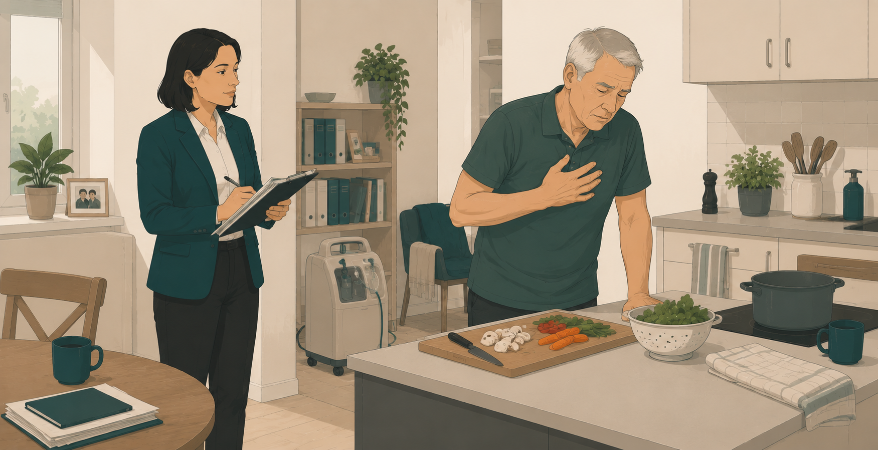 Occupational therapy assessment for a person living with dust disease
